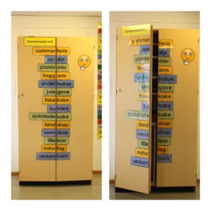 SAMMENSATTE ORD: Lær sammensatte ord ved å bruke skapdører!