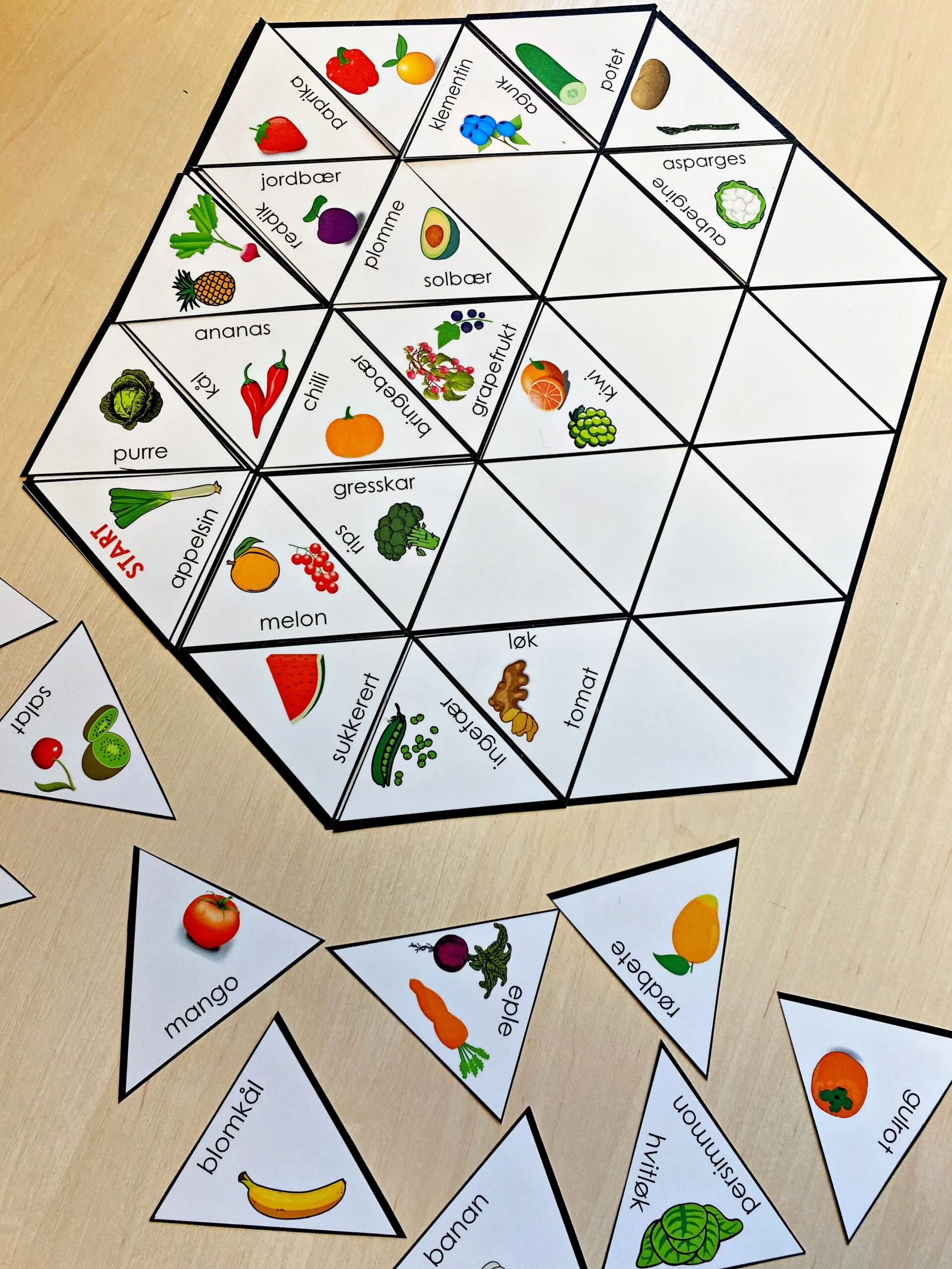 ORDPUSLESPILL: Frukt og grønnsaker