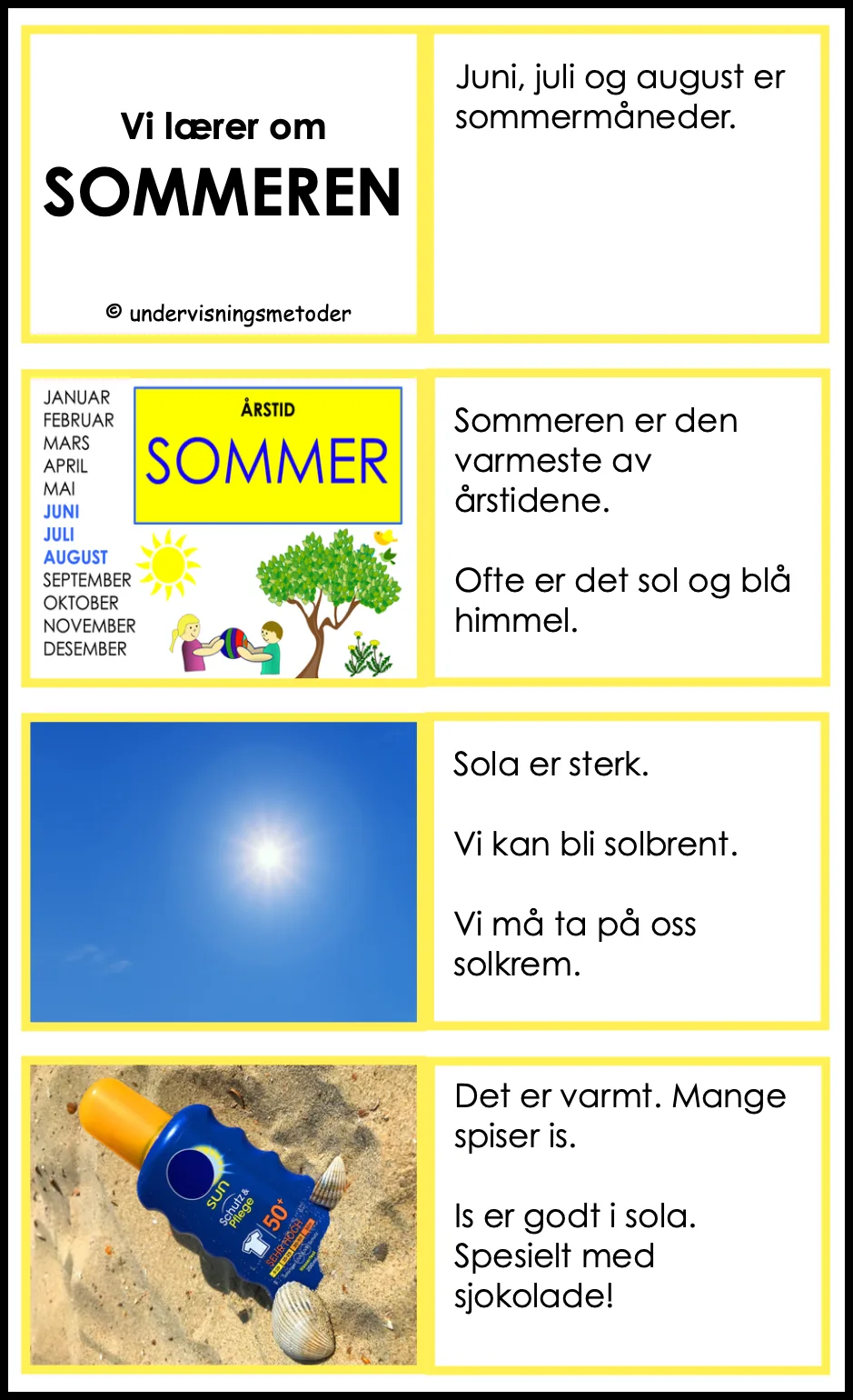 4 DOMINOER - Lesetekster om de fire årstidene - Bilde 3