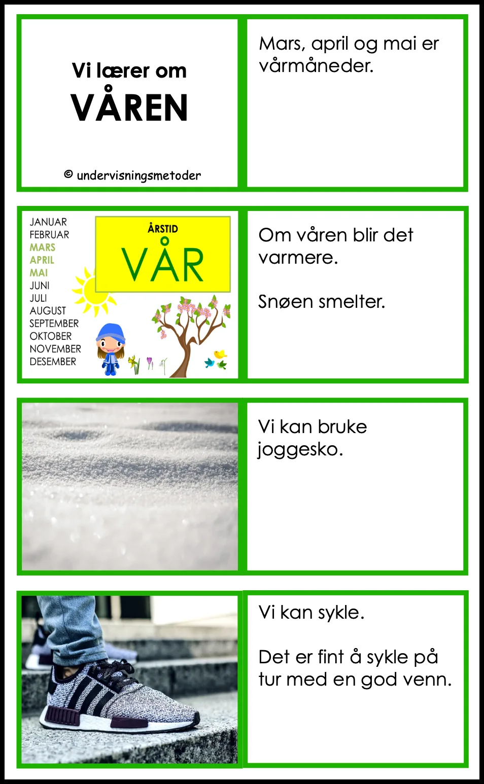 4 DOMINOER - Lesetekster om de fire årstidene - Bilde 2