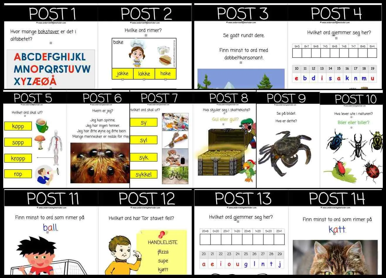 NATURSTI - Enkel-og dobbel konsonant