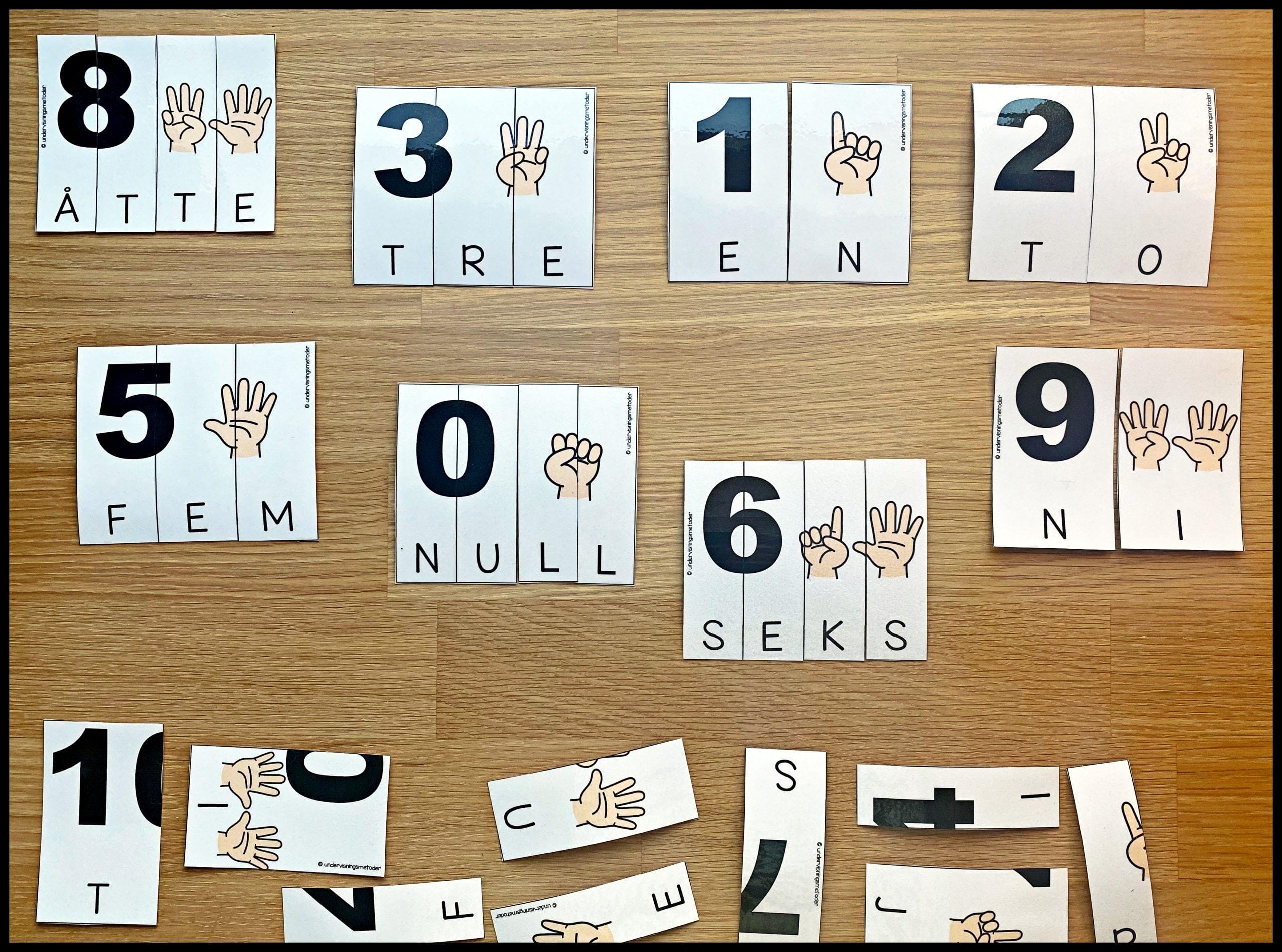 SORTERINGSSPILL: Puslespill med tallene 0-10 - Bilde 2