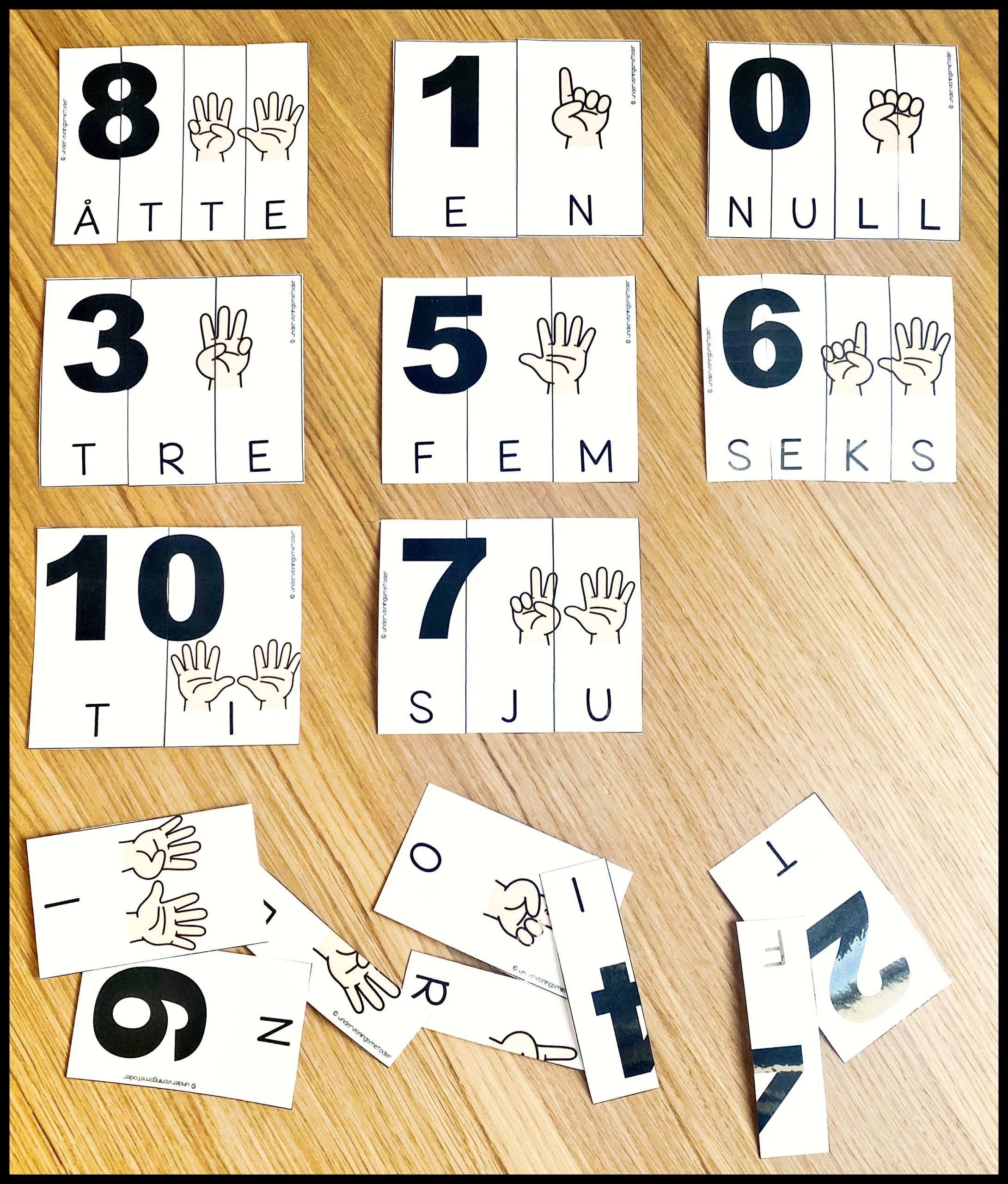 SORTERINGSSPILL: Puslespill med tallene 0-10 1 SORTERINGSSPILL: Puslespill med tallene 0-10