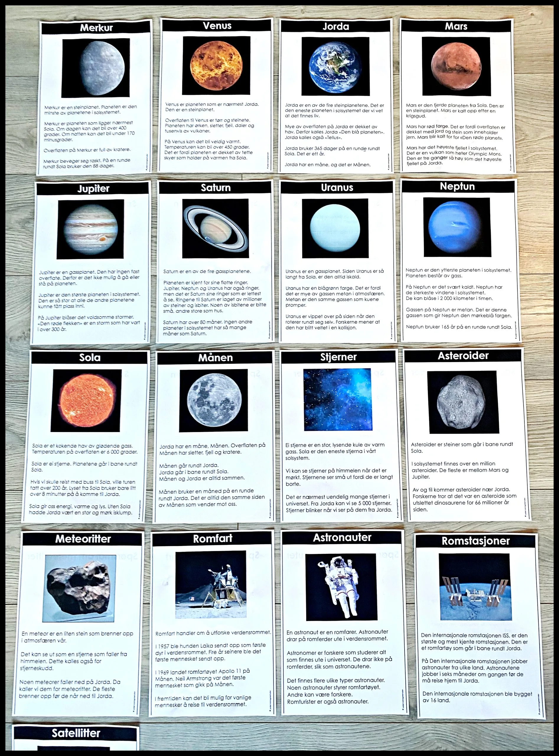 SAMLEPAKKE: Planetene og verdensrommet - Faktatekster, hentediktat, natursti og planetboka