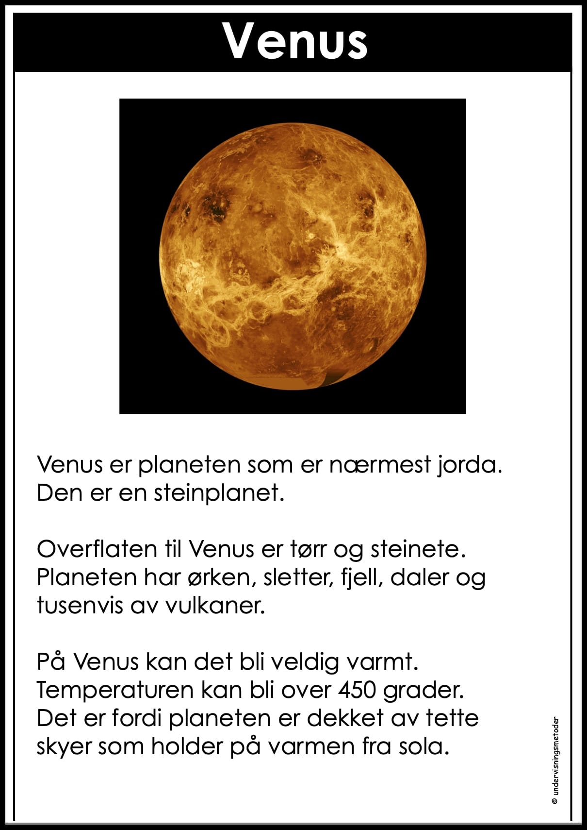 FAKTATEKSTER: Planetene og verdensrommet - Bilde 2