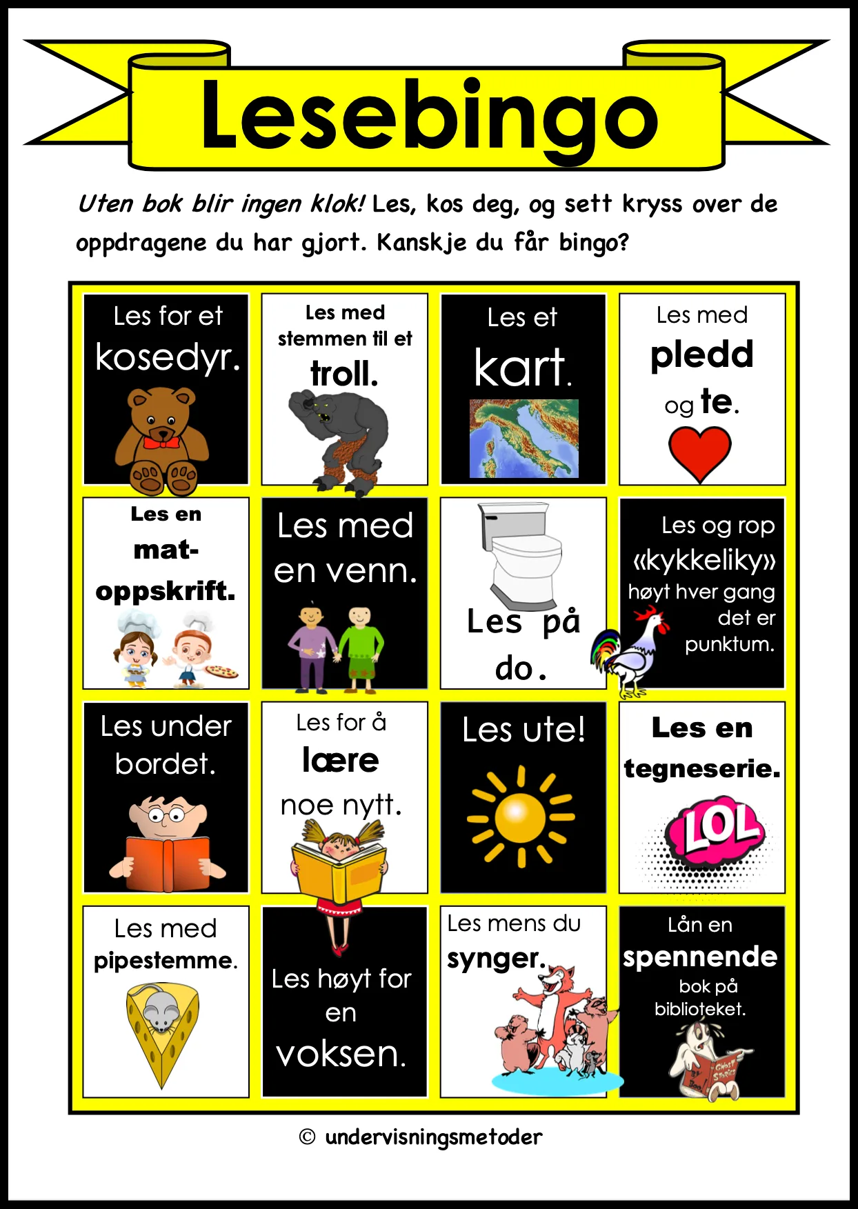lesebingo paaske