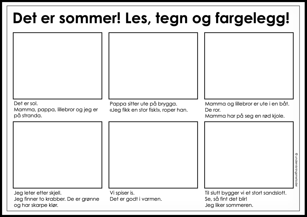Les tegn og fargelegg sommer