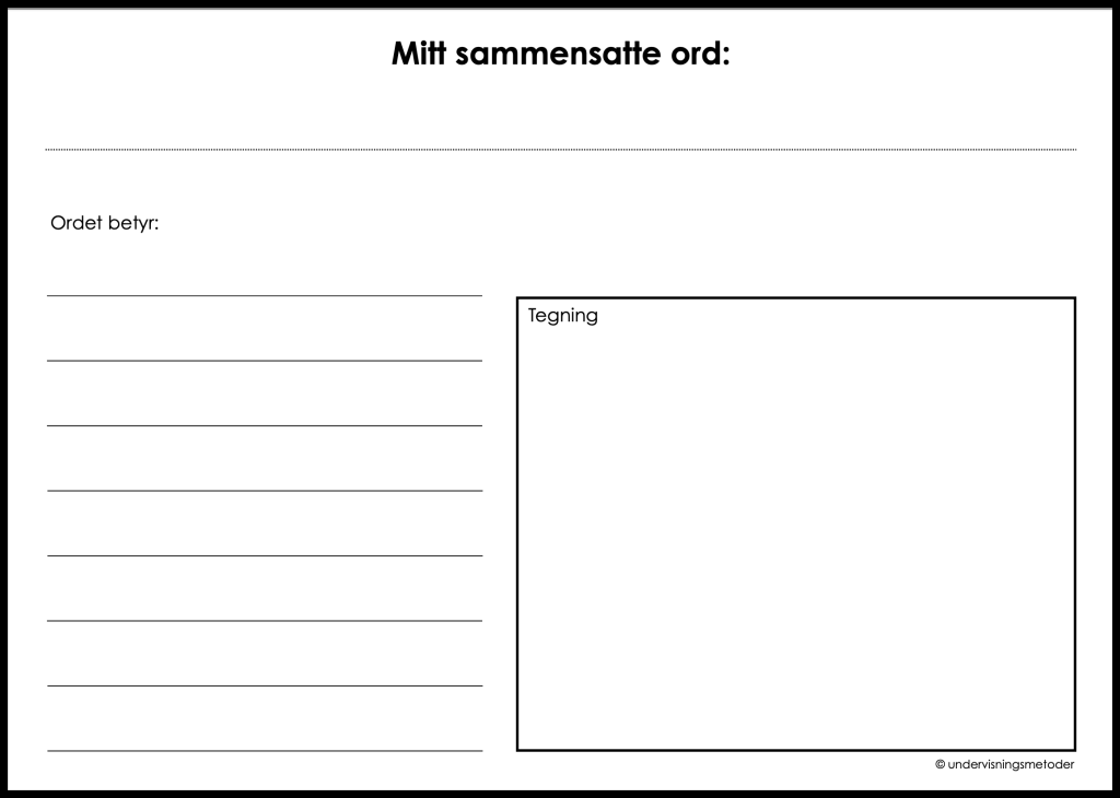 mitt sammensatte ord