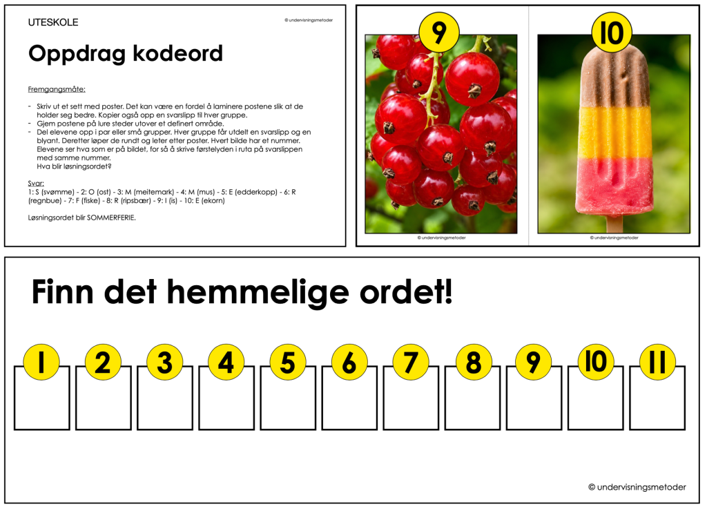 oppdrag kordeord sommer