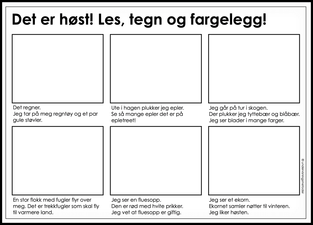 det er host les tegn og fargelegg