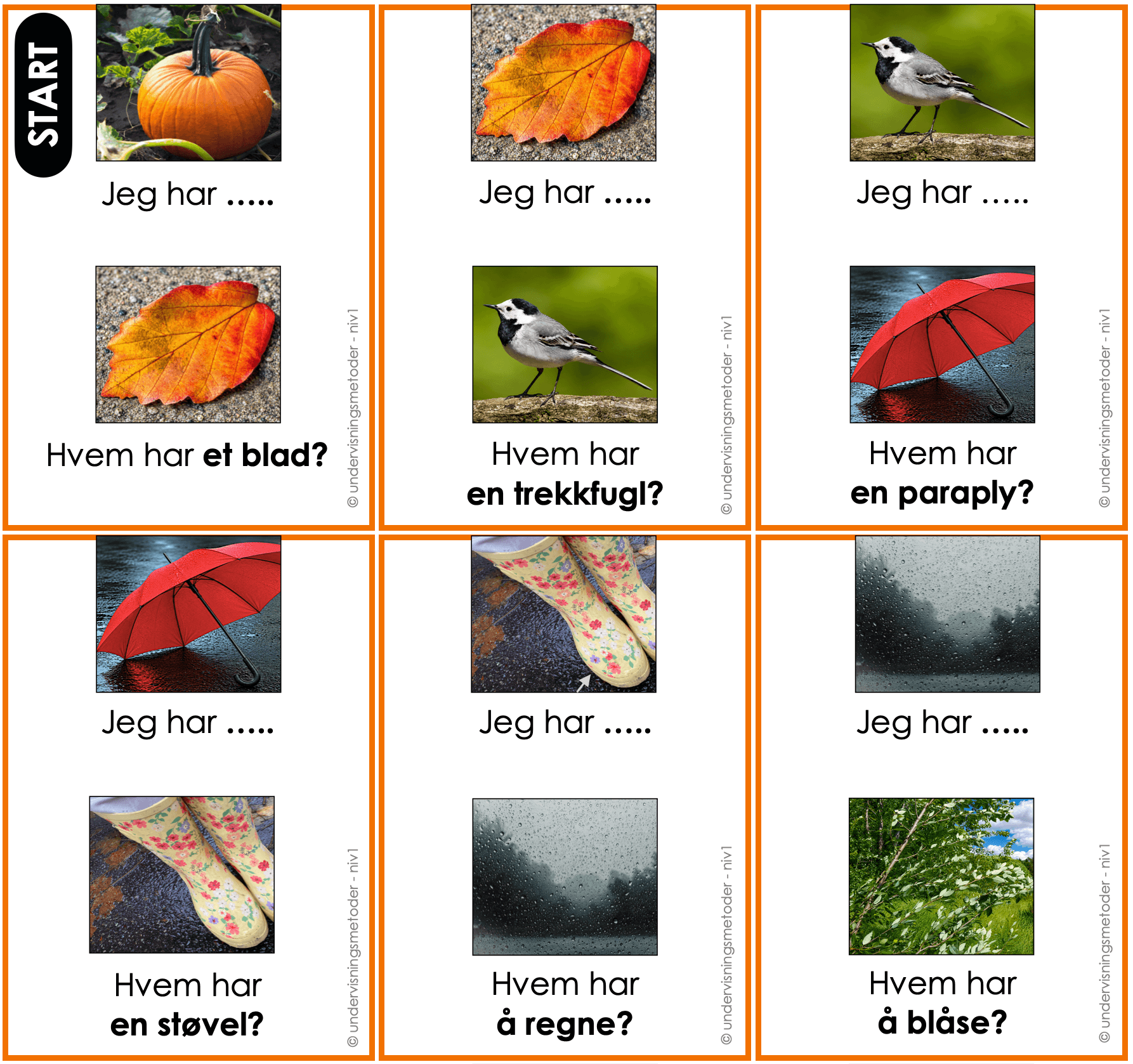 LOOP: Årstiden høst – Jeg har, hvem har? 1 LOOP: Årstiden høst – Jeg har, hvem har?