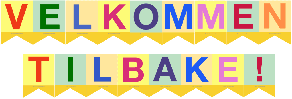Skolestart 12 vimpler velkomen tilbake