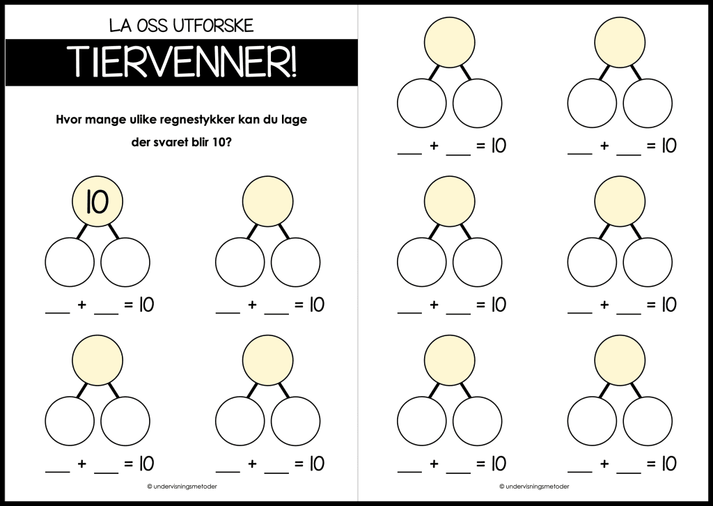 Tiervenner 5 La oss utforske tiervenner arbeidsark