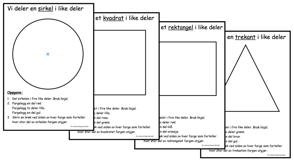 Brøk 2 vi deler i like deler broek