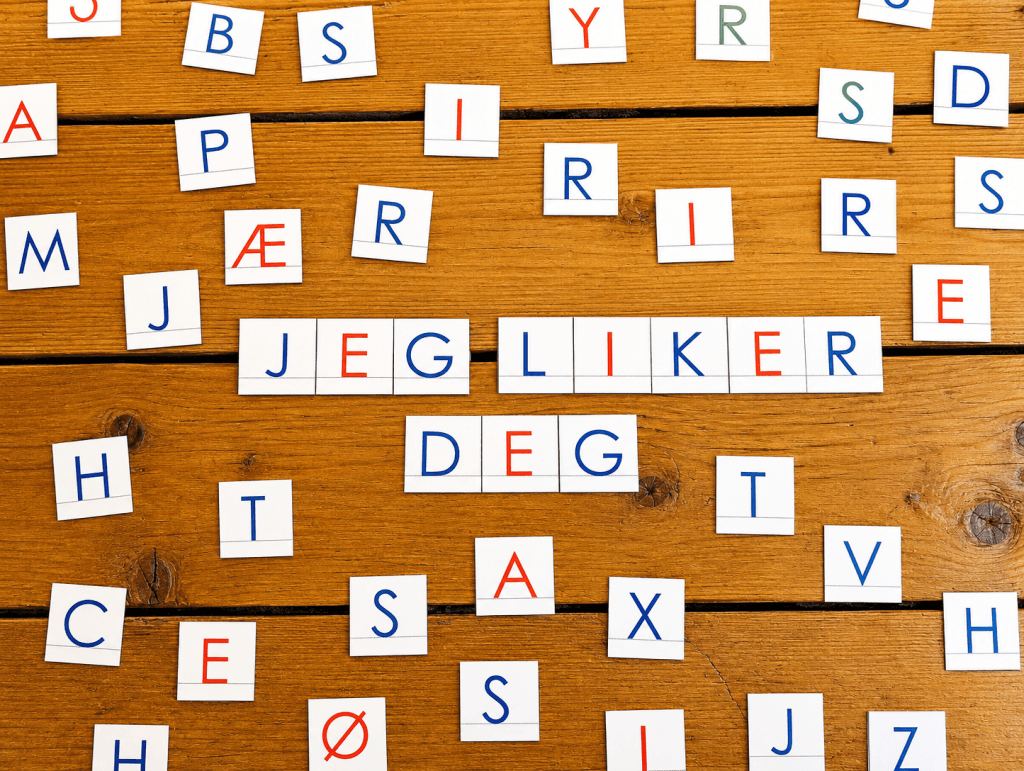 bokstavkort jeg liker deg