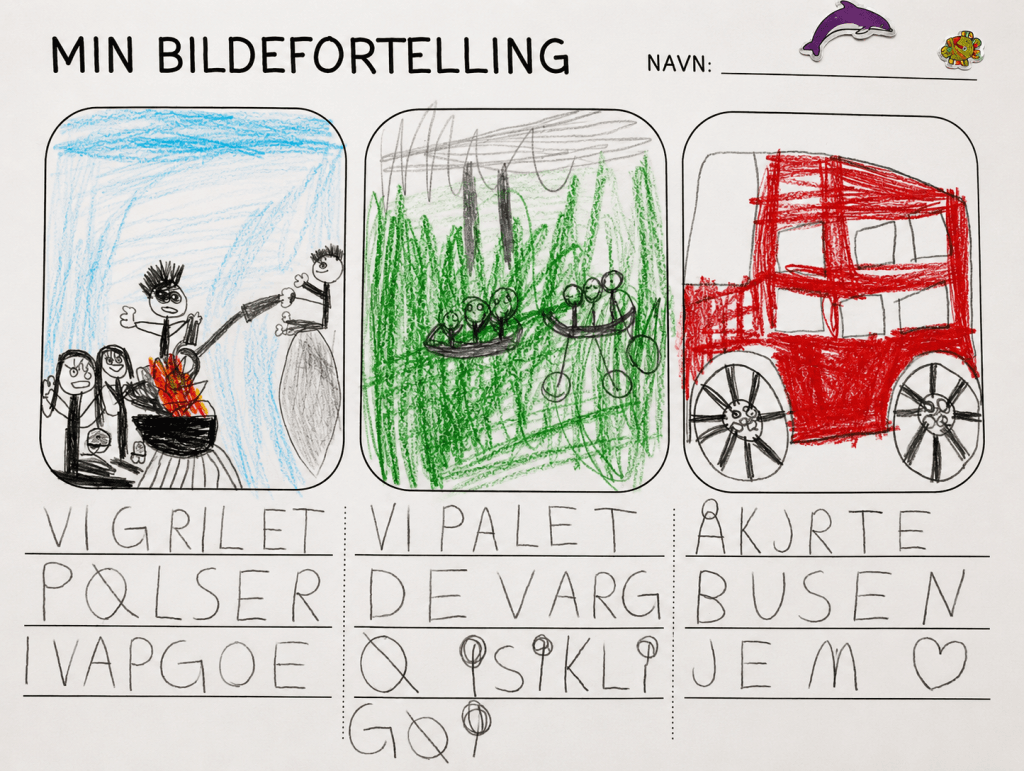 Skriveopplæring 3 min bildefortelling 2