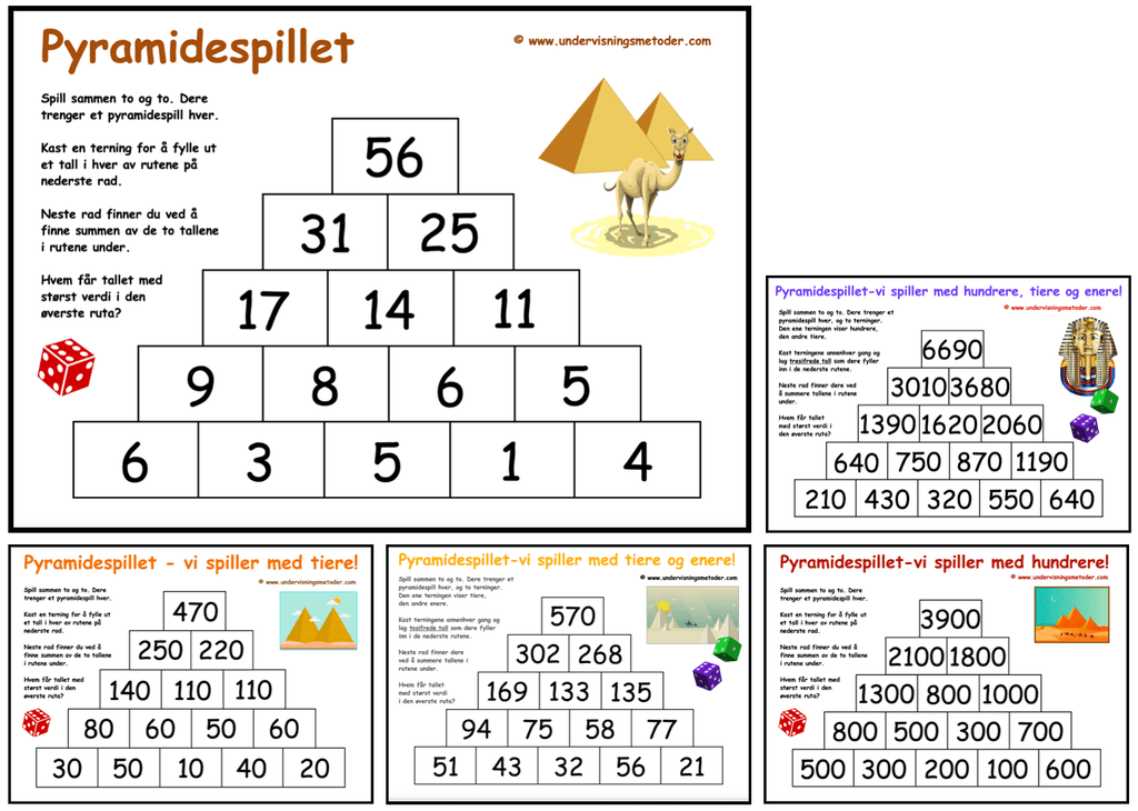Tall- og mengdeforståelse 0-100 49 pyramidespillet 0 100