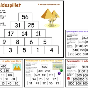 PYRAMIDESPILLET: Et terningsspill - lær addisjon, subtraksjon og sammenhengen mellom regneartene