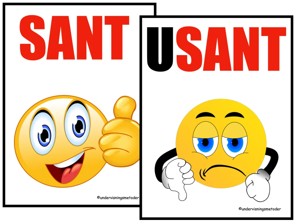 sant og usant