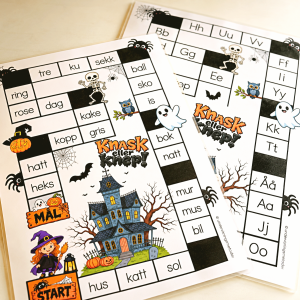 KNASK ELLER KNEP! – Halloween-spill med bokstavlyder og rimord
