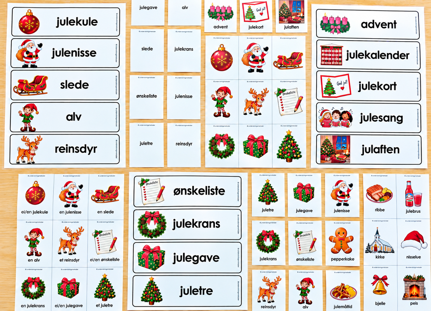 ORD- OG BILDEKORT: Jul + evangeliet